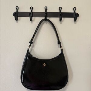 Tory Burch Glossy Black Shoulder Bag